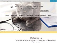 Tablet Screenshot of myharlanvet.com